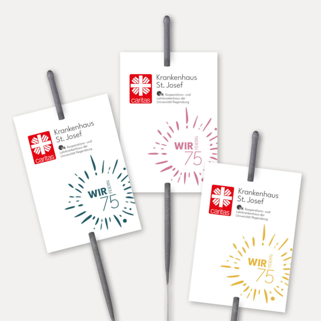 Referenzprojekt Caritas-Krankenhaus St. Josef Mockup (Papierkärtchen)