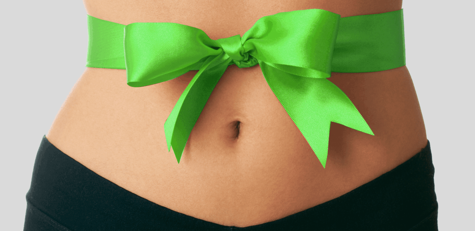 Unterbauch mit Schleife