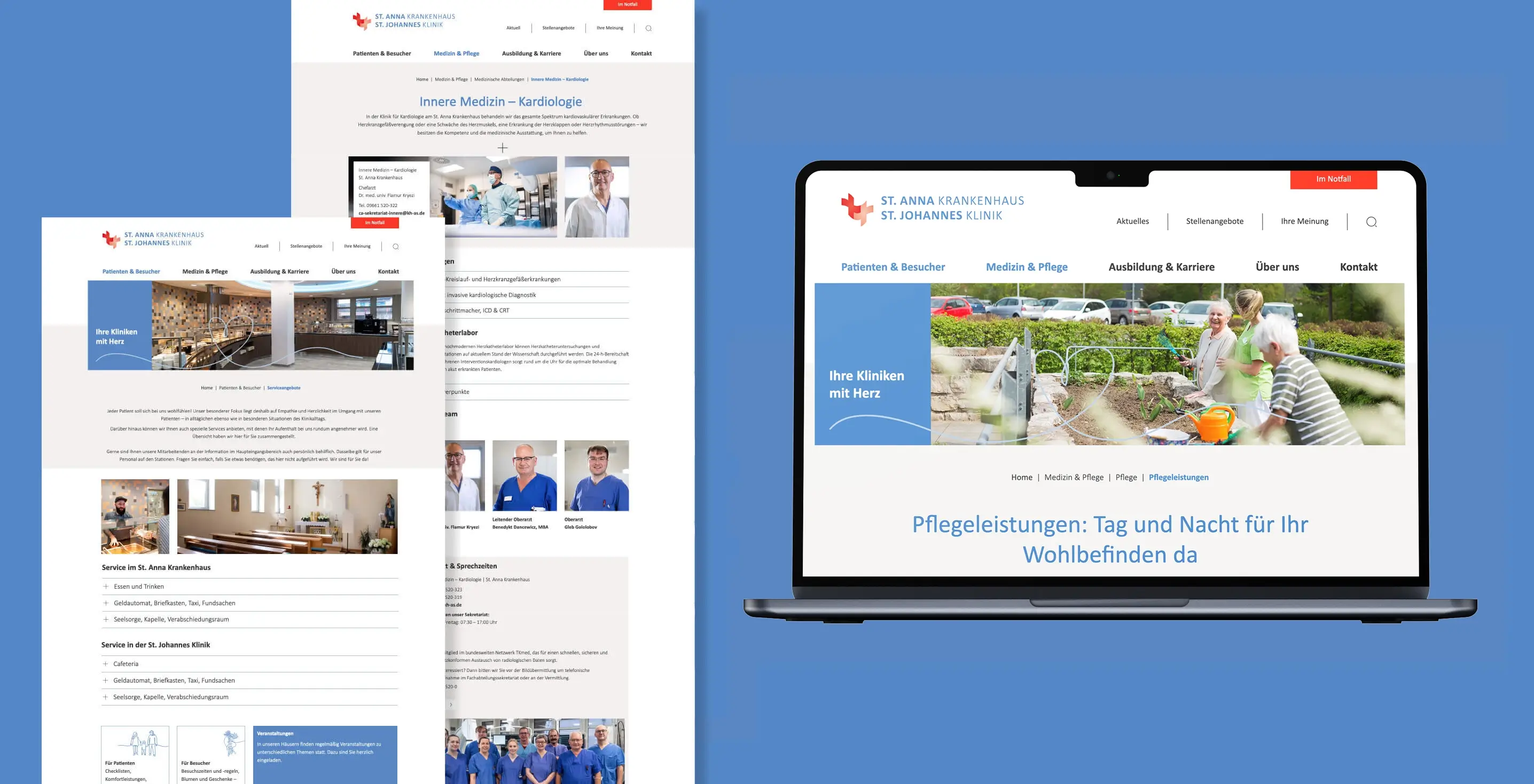 Referenzprojekt St. Anna Krankenhaus Websiterelaunch
