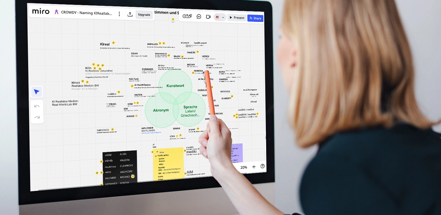 Remy & Remy Newsletterbeitrag wie Agentur und Kunde gemeinsam Marke machen Frau vor Monitor mit Kollaborations-Tool Markenentwicklung