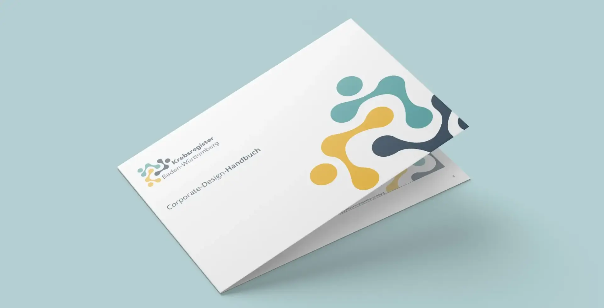 Referenzprojekt Krebsregister Baden-Württemberg Mockup Corporate-Design Manual