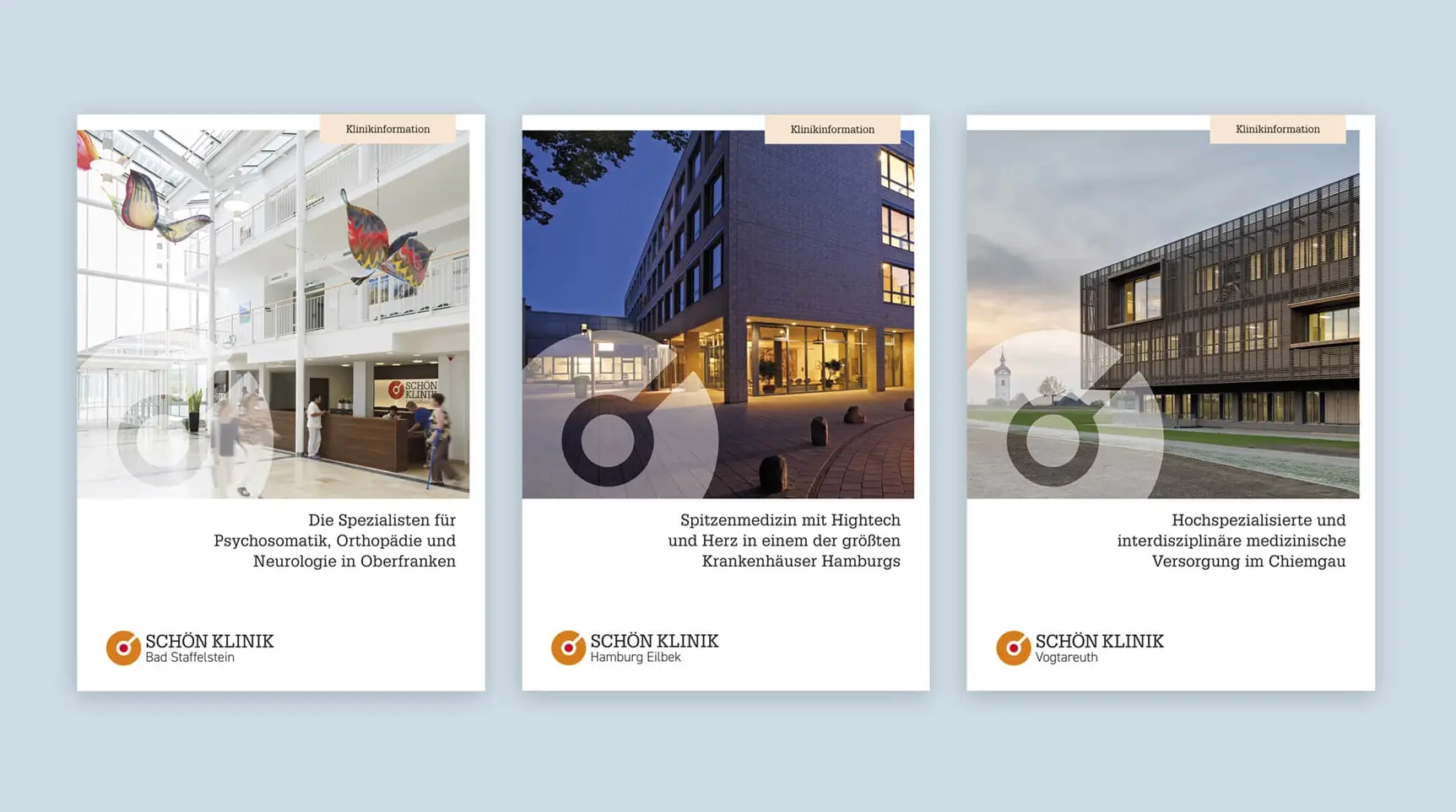 Referenzprojekt Schön Klinik Gruppe Relaunch Corporate Design Broschürentitel