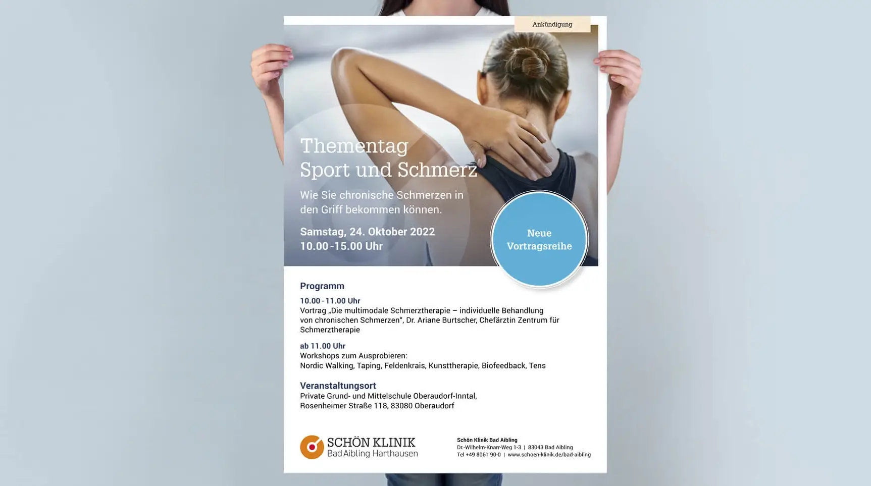 Referenzprojekt Schön Klinik Gruppe Relaunch Corporate Design Plakat