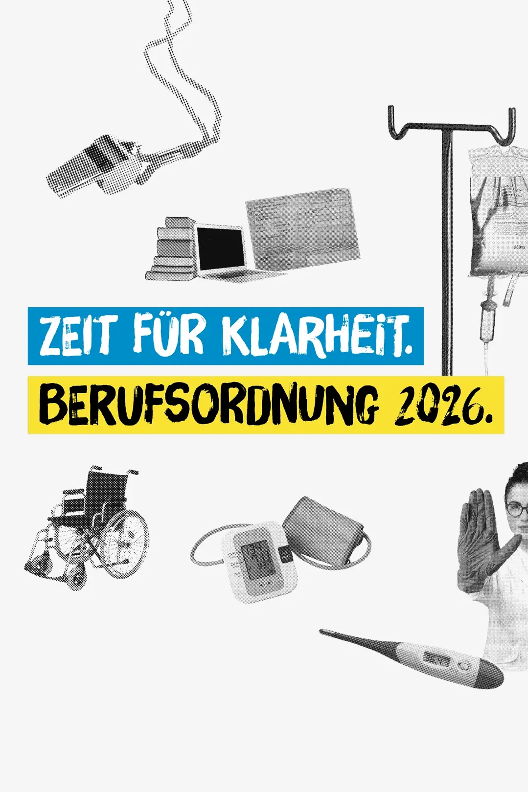 Referenzprojekt VdpB Kampagne zur Einführung einer Berufsordnung für die Pflegenden in Bayern Teasermotiv