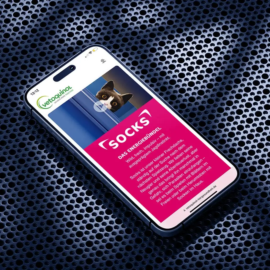 Referenzprojekt vetoquinol Landingpage