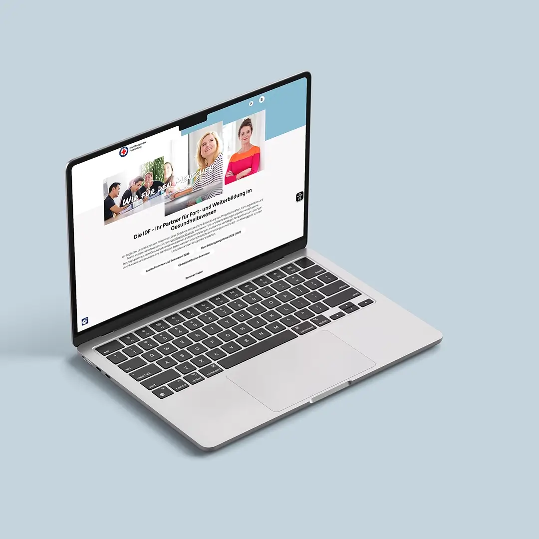 Referenzprojekt Schwesterschaft München Website Mockup stationär